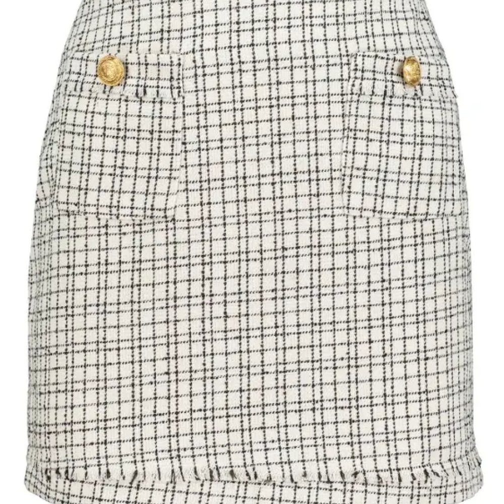 Bishop + Young Parker Tweed Skirt White